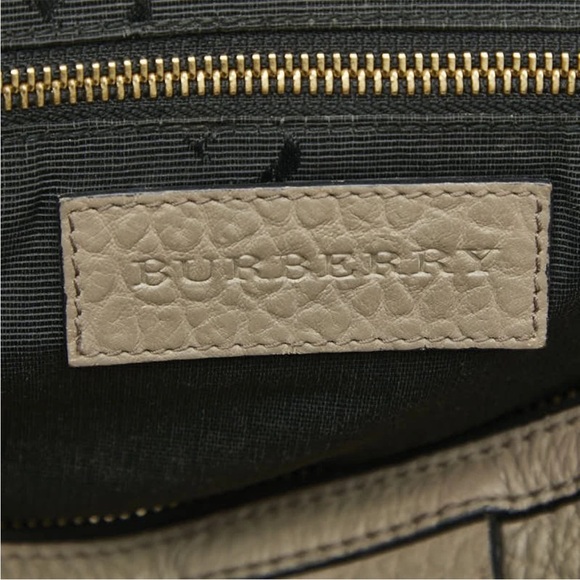 Burberry Pebbled Leather Satchel in Taupe - Picture 9 of 10